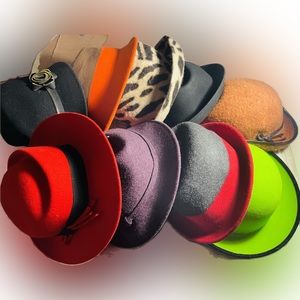 Nine Woman’s Hats - most 100% wool